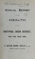 view [Report 1906] / Medical Officer of Health, Pontypool Local Board / U.D.C.