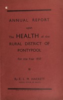 view [Report 1937] / Medical Officer of Health, Pontypool R.D.C.