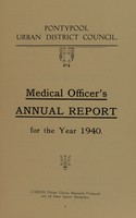 view [Report 1940] / Medical Officer of Health, Pontypool U.D.C.