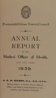 view [Report 1939] / Medical Officer of Health, Pontypridd U.D.C.