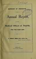 view [Report 1905] / Medical Officer of Health, Aberavon Borough.