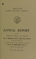 view [Report 1954] / Medical Officer of Health, Prestatyn U.D.C.