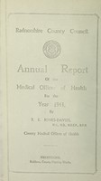 view [Report 1941] / Medical Officer of Health, Radnorshire County Council.