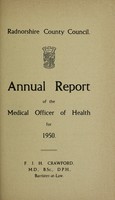 view [Report 1950] / Medical Officer of Health, Radnorshire County Council.