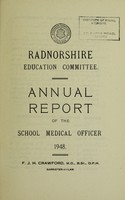 view [Report 1948] / School Health Service, Radnorshire County Council.