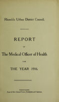 view [Report 1916] / Medical Officer of Health, Rhondda U.D.C.