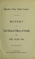 view [Report 1919] / Medical Officer of Health, Rhondda U.D.C.