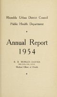 view [Report 1954] / Medical Officer of Health, Rhondda U.D.C.