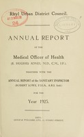 view [Report 1925] / Medical Officer of Health, Rhyl U.D.C.