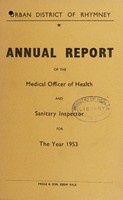 view [Report 1953] / Medical Officer of Health, Rhymney U.D.C.