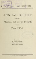 view [Report 1951] / Medical Officer of Health, Ruthin Borough.