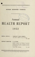 view [Report 1952] / Medical Officer of Health, Ruthin Borough.