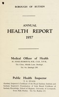 view [Report 1957] / Medical Officer of Health, Ruthin Borough.