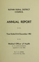 view [Report 1951] / Medical Officer of Health, Ruthin R.D.C.