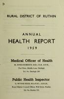 view [Report 1959] / Medical Officer of Health, Ruthin R.D.C.