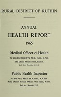 view [Report 1965] / Medical Officer of Health, Ruthin R.D.C.