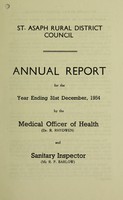 view [Report 1954] / Medical Officer of Health, St. Asaph (Denbigh) R.D.C. and St. Asaph (Flint) R.D.C.