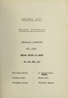 view [Report 1953] / Swansea Port Health Authority.