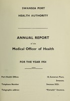 view [Report 1954] / Swansea Port Health Authority.