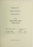 view [Report 1957] / Swansea Port Health Authority.