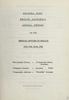 view [Report 1960] / Swansea Port Health Authority.