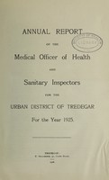 view [Report 1925] / Medical Officer of Health, Tredegar U.D.C.