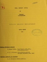 view [Report 1951] / Medical Officer of Health, Tregaron R.D.C.