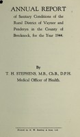 view [Report 1944] / Medical Officer of Health, Vaynor & Penderyn R.D.C.