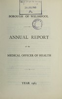 view [Report 1963] / Medical Officer of Health, Welshpool Borough.