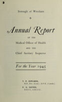 view [Report 1945] / Medical Officer of Health, Wrexham Borough.