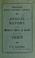 view [Report 1925] / Medical Officer of Health, Wrexham R.D.C.