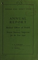 view [Report 1940] / Medical Officer of Health, Wrexham R.D.C.