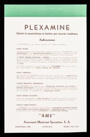 view Plexamine solución de monoclorhidrato de histidina para inyección intradérmica ... : Calci-Folliculine Plé foliculina natural de gran actividad para administración oral : trastornos de la pubertad y menipausia : nerviosidad femenina / "AMS" Associated Medicinal Specialities, S.A.