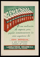 view Asmaoral, terapeutica antiasmatica : Trichurol aumenta hemoglobina, elimina el tricocefalo / Laboratorios Nodarse S.A.