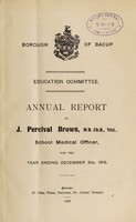 view [Report 1918] / School Medical Officer of Health, Bacup Borough.