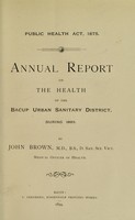 view [Report 1893] / Medical Officer of Health, Bacup Borough.