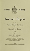 view [Report 1943] / Medical Officer of Health, Bacup Borough.