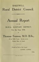 view [Report 1918] / Medical Officer of Health, Bakewell R.D.C.