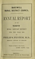 view [Report 1901] / Medical Officer of Health, Bakewell R.D.C. Northern Division.