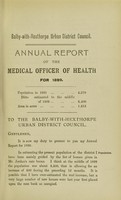 view [Report 1899] / Medical Officer of Health, Balby-with-Hexthorpe U.D.C.