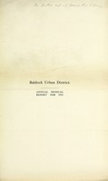 view [Report 1919] / Medical Officer of Health, Baldock U.D.C.