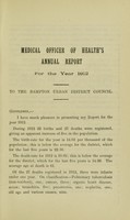 view [Report 1912] / Medical Officer of Health, Bampton U.D.C.