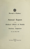 view [Report 1940] / Medical Officer of Health, Banbury Borough.