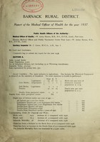 view [Report 1937] / Medical Officer of Health, Barnack R.D.C.