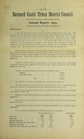 view [Report 1904] / Medical Officer of Health, Barnard Castle Local Board U.D.C.