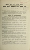 view [Report 1925] / Medical Officer of Health, Barnard Castle R.D.C.