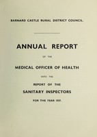 view [Report 1937] / Medical Officer of Health, Barnard Castle R.D.C.