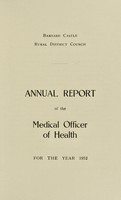 view [Report 1952] / Medical Officer of Health, Barnard Castle R.D.C.