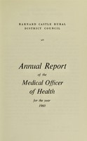 view [Report 1960] / Medical Officer of Health, Barnard Castle R.D.C.