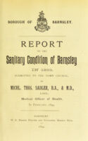 view [Report 1893] / Medical Officer of Health, Barnsley County Borough.